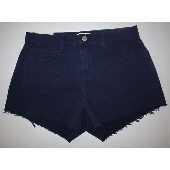 L'Agence Women's Sz 25 Blue Ryland High Rise Cut Off Shorts $225 - Picture 1 of 5